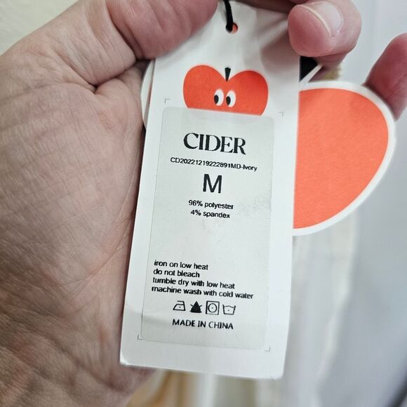 Cider Ivory Maxi Dress with Black Trim Size Medium - Picture 7 of 10